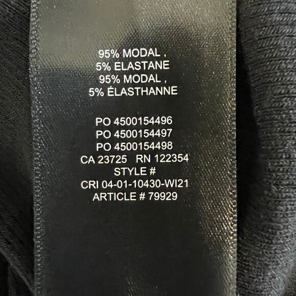 Wilfred‎ Long Sleeve Mock Neck Black Lightweight Top Size Large - Picture 6 of 6